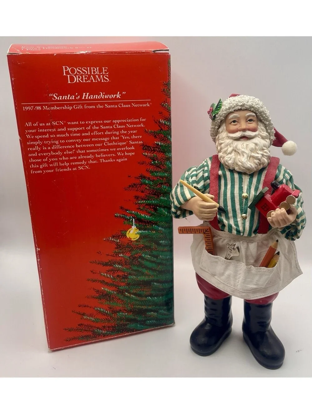 Clothtique Possible Dreams Santa's Handiwork 1997 #805006 Member Gift Exclusive
